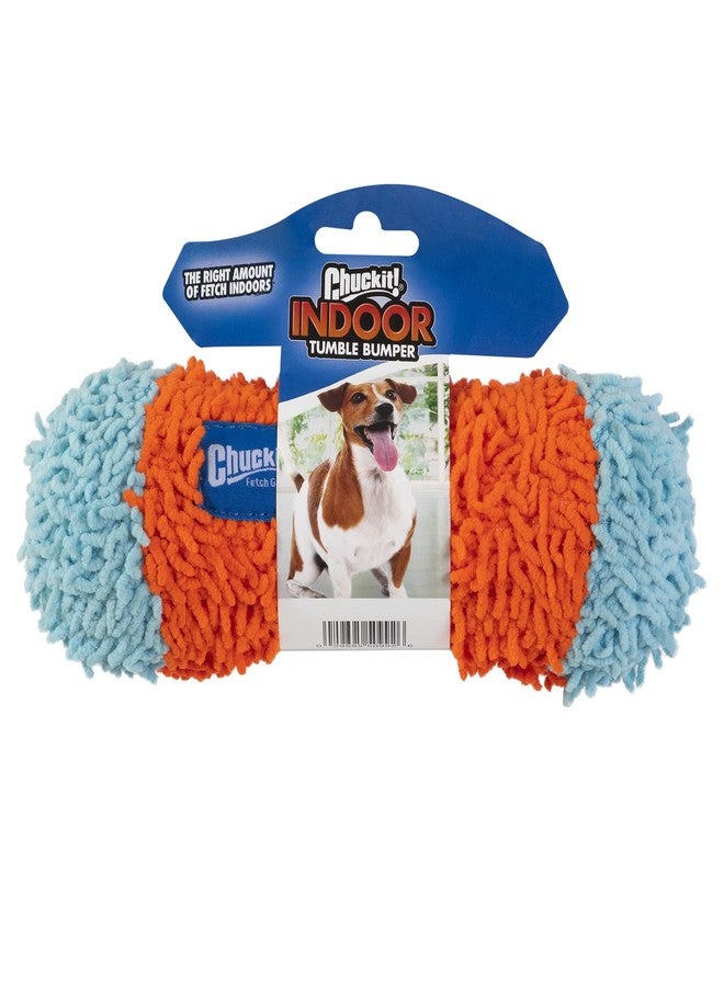 Chuckit! Indoor Fetch Tumble Bumper Dog Toy (8.5 Inch), Orange and Blue - Image 1